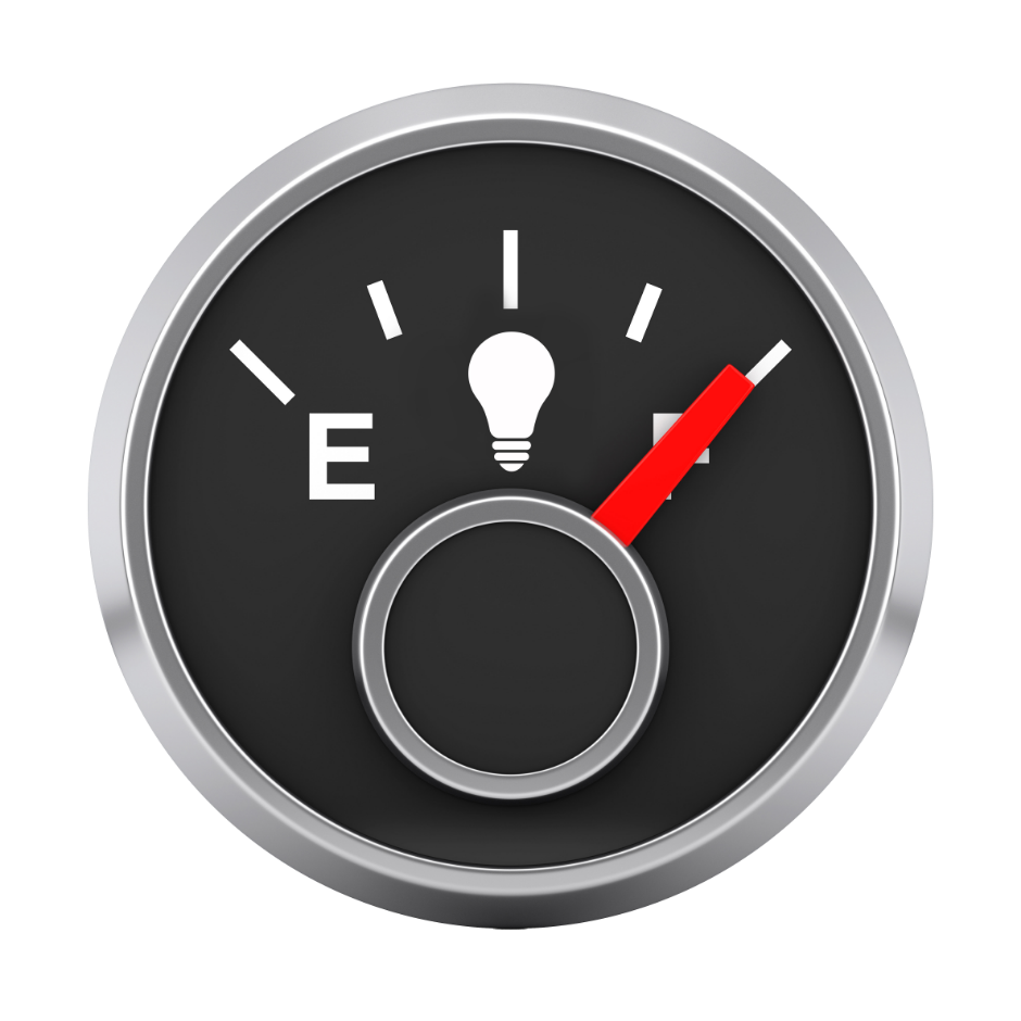 Gauge showing full investment potential